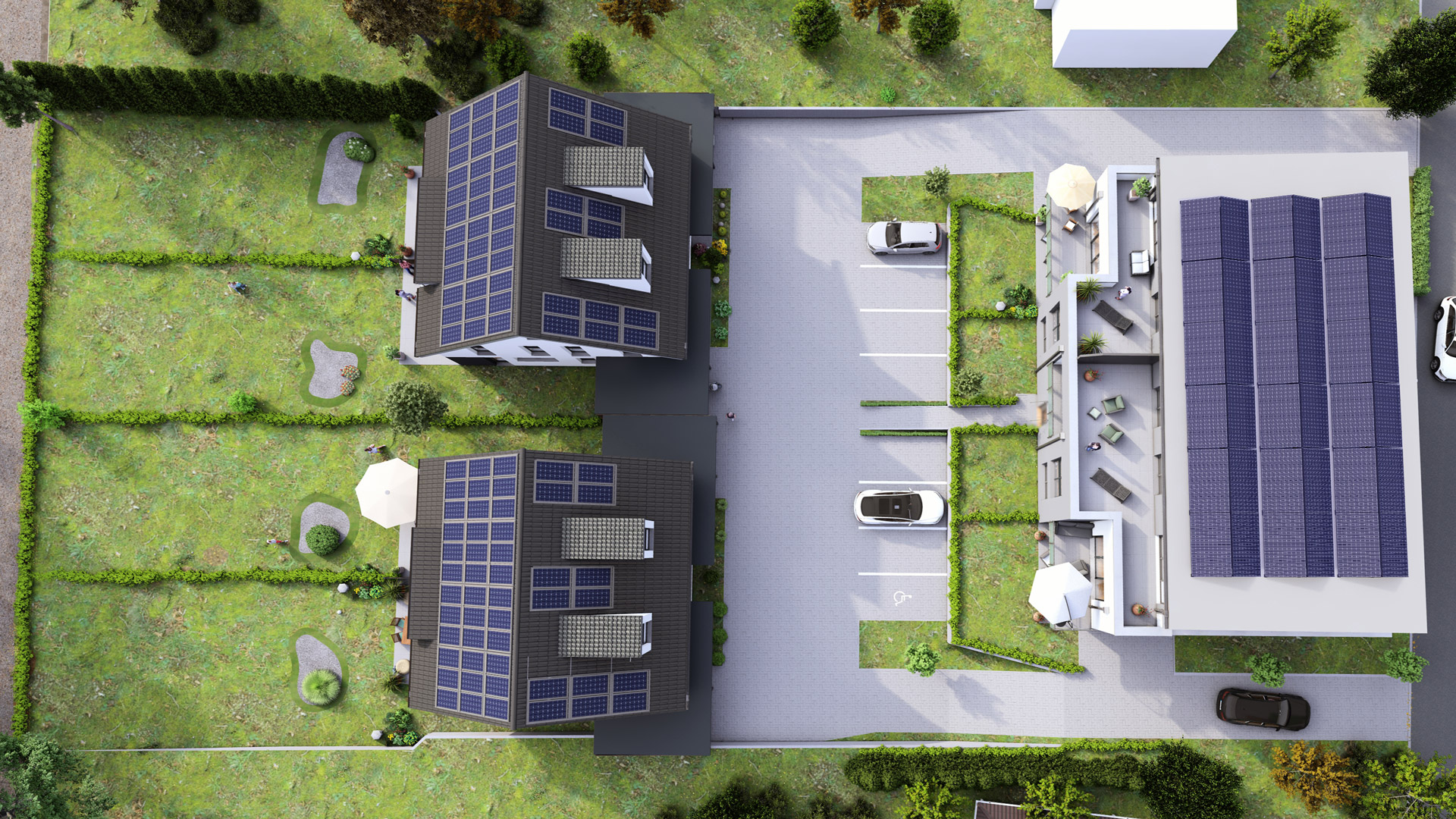 Vogelperspektive Blumenstraße Hiddenhausen